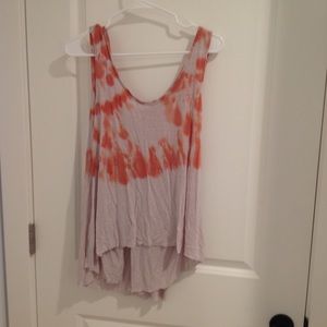 FP orange tie-dye flown tank